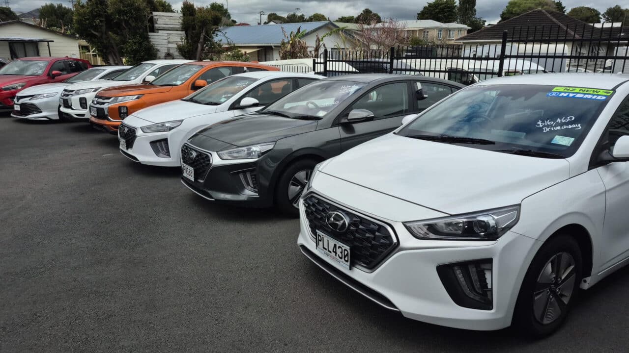 Hyundai Ioniq and Mitsubishi ASX lineup for sale at Budget Car Sales Manukau